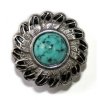Náhradní westernové concho s tyrkysovým kamínkem