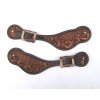 Westernové řemínky na ostruhy, černá/hnědá/měděná