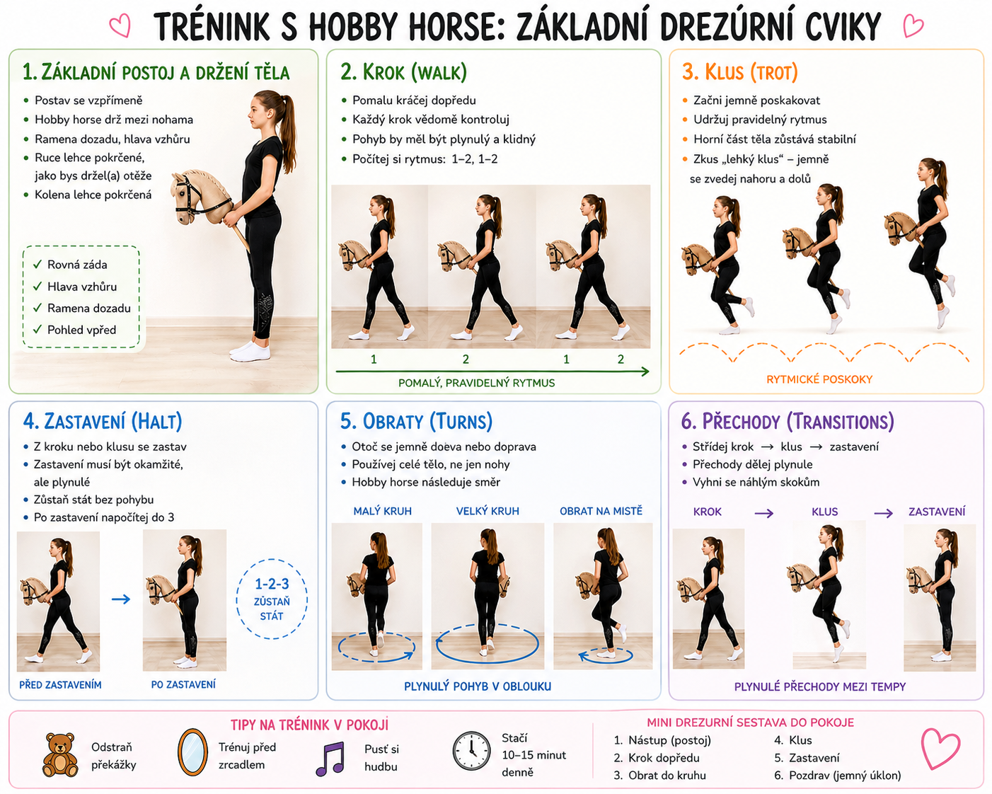 🐎 Trénink s Hobby Horse: Základní drezurní cviky, které se naučíš i v pokoji