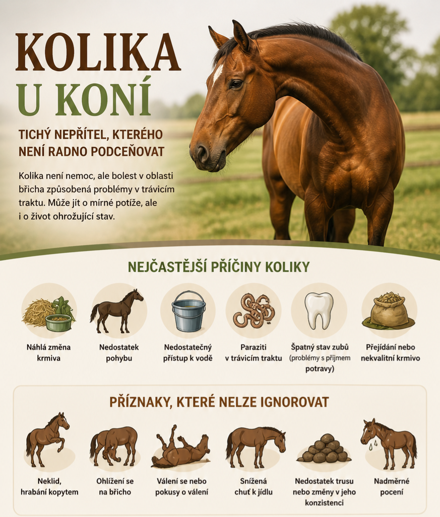 Kolika u koní: tichý nepřítel, kterého není radno podceňovat