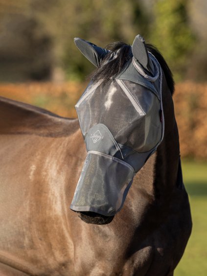 Maska proti hmyzu LeMieux ArmourShield Pro Full Fly Mask - Grey