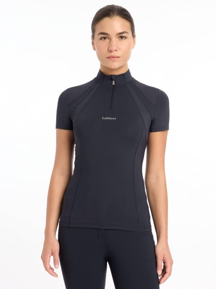 Mia Mesh Short Sleeve Base Layer Navy (Velikost UK18)