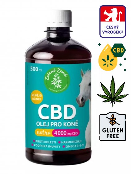 CBD olej pro koně EXTRA 4000 mg, 500 ml