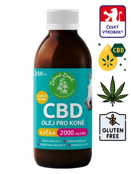 CBD olej pro koně EXTRA 2000 mg, 250 ml