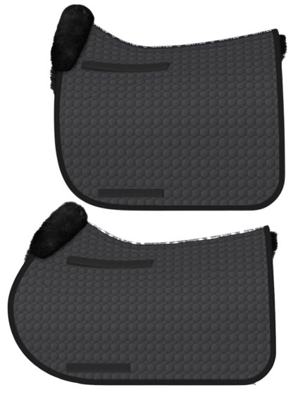 Podsedlová dečka s beránkem zespodu Mattes Square Pad Graphite