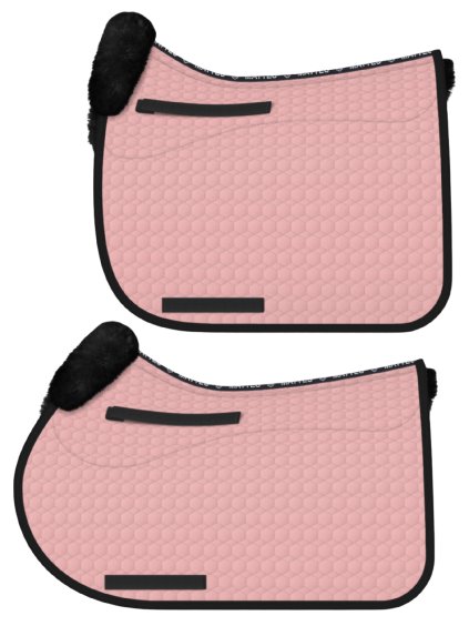 Podsedlová dečka s beránkem zespodu Mattes Square Pad Blush Pink