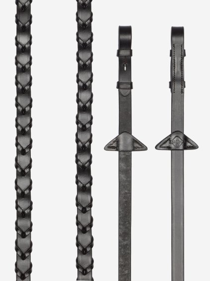 IT04858 product leatherlacedreins brownsilver 1