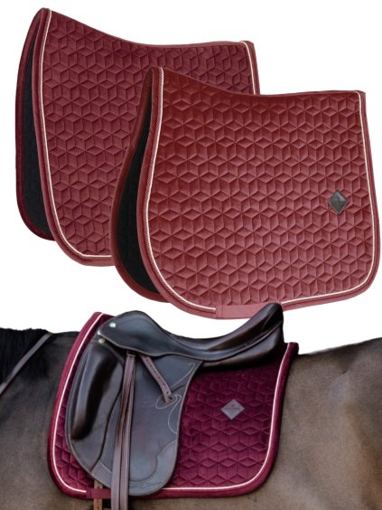 Sametová podsedlová dečka Kentucky Velvet Bordeaux (VS/DR)