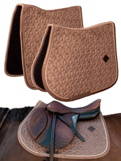 Sametová podsedlová dečka Kentucky Velvet Beige (VS/DR)