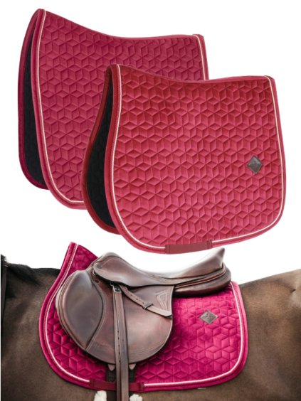 Sametová podsedlová dečka Kentucky Velvet Fuchsia 4
