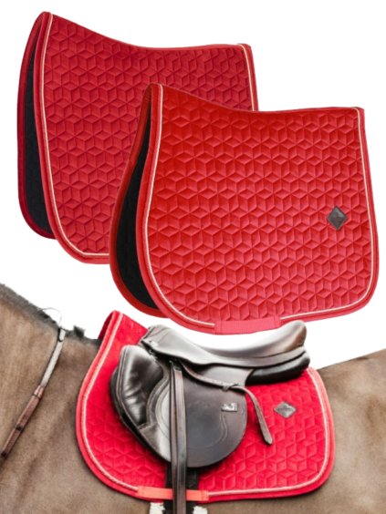 Sametová podsedlová dečka Kentucky Velvet Red (VS/DR)