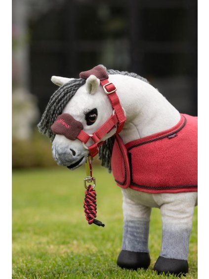 Ohlávka s vodítkem pro plyšového koně LeMieux Cranberry