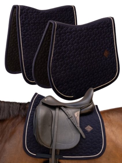 Sametová podsedlová dečka Kentucky Velvet Dark Navy (VS/DR)