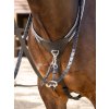 Arika Elasticated Breastplate Black/Silver (Velikost Full)
