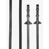 Rubber Half lined Reins Black/Silver (Velikost Pony)