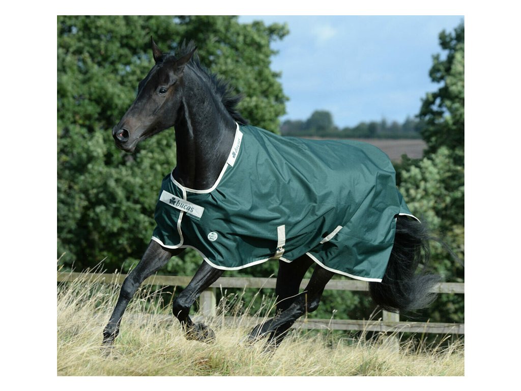 Výběhová deka BUCAS Green-Line Turnout, 300g zelená, 140 cm