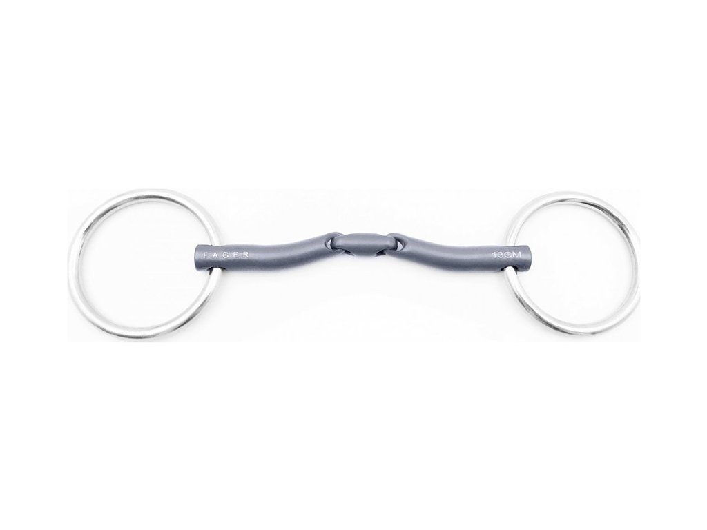 FAGER Udidlo stihlo Mary dvakrát lomené titanium, 130 mm (AP 25 DOPRODEJ)