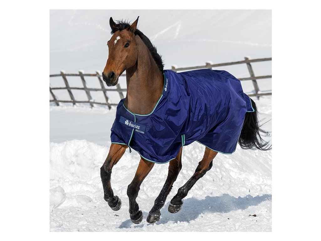 Výběhová deka BUCAS Smartex Rain - modrá, 135 cm