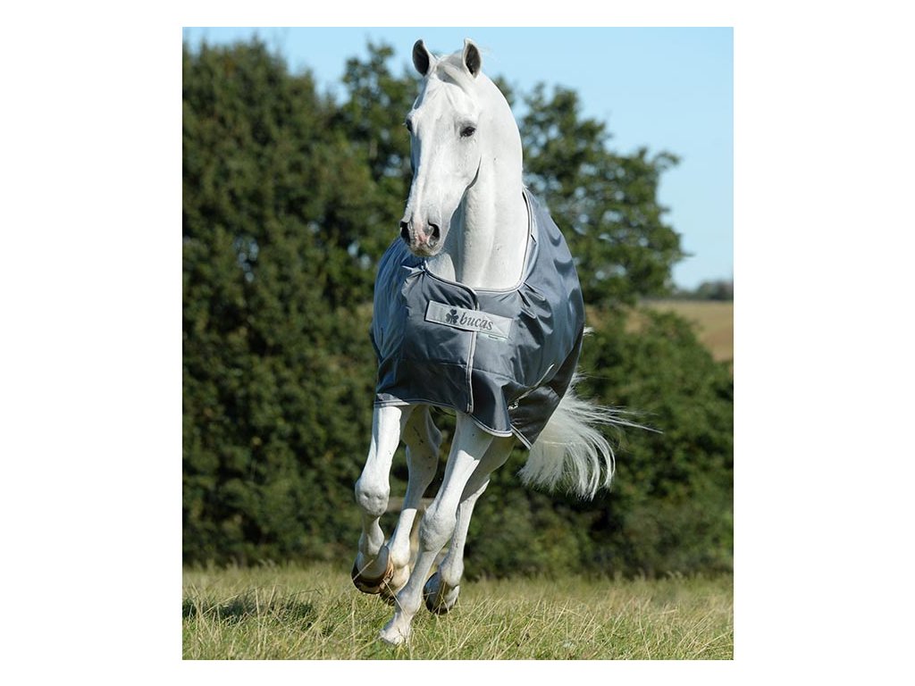 Výběhová deka BUCAS Smartex Medium - irongate, 170 cm