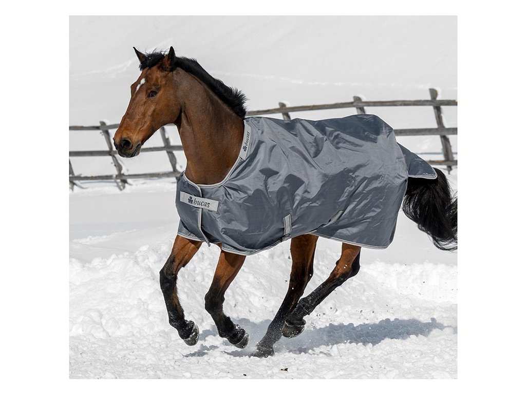 Výběhová deka BUCAS Smartex Rain - irongate, 165 cm