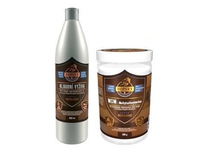 TOPVET Kloubní výživa - Artroregen Eq 1000ml + MSM pro koně 800g (ZVÝHODNĚNÝ SET)