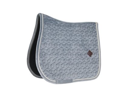 Podsedlová dečka KENTUCKY Basic Velvet - šedá, VS/COB