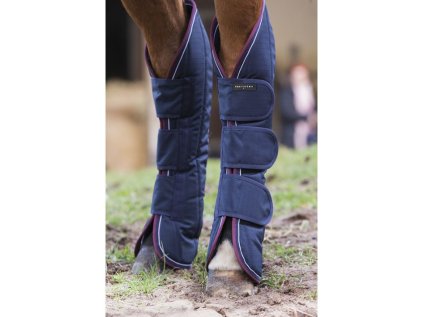 Přepravní kamaše EQUITHEME Tyrex 1200D - modré/brurgundy, PONY