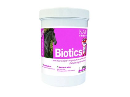NAF Biotics vysoce kvalitní probiotika a prebiotika s vitamíny pro obnovu přirozené funkce střev 800g