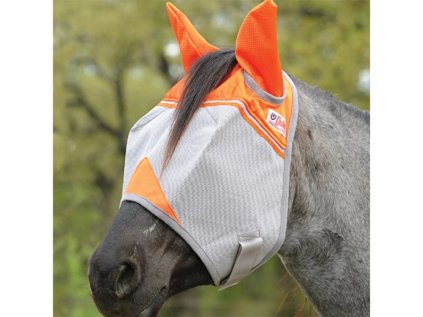 Maska CASHEL Crusader Fly Mask Standard Arab-Cob with Ears Orange