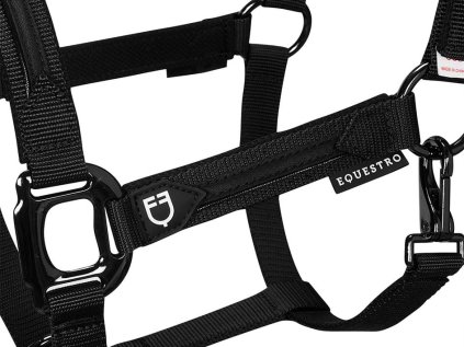 Ohlávka EQUESTRO Durable s fleece podložení - černé, COB