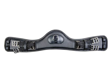 Kožený drezurní podbřišník HKM Dressage Anatomic, černý, 65cm