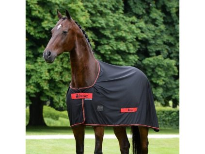 Odpocovací deka BUCAS Sports Line Cooler, černá/červená, 155 cm