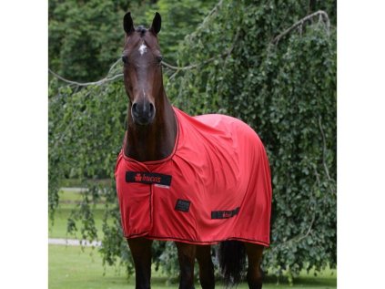Odpocovací deka BUCAS Sports Line Cooler, červená/černá, 140 cm
