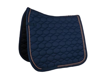 Podsedlová dečka HKM Rosegold Glamour - modrá, PVS