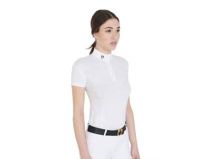 Dámské závodní tričko EQUESTRO Sally, bílé, M