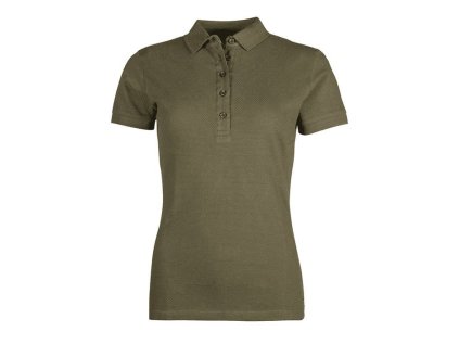 Dámské tričko HKM s límečkem Elisa - khaki, S