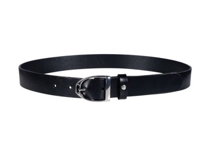 HKM Pásek na kalhoty - černý/stříbrný, 80 cm