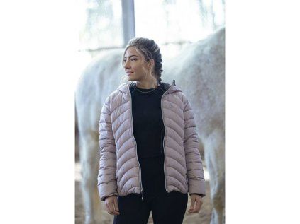 Jezdecká bunda EQUITHEME Lutha černá/růžová XL