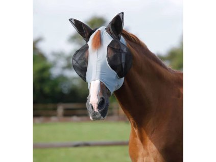 PREMIER EQUINE Maska proti hmyzu Comfort Tech Lycra - šedá, vel. S (AP 25 DOPRODEJ)