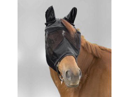 Maska proti hmyzu WALDHAUSEN Premium s ušima - černá, PONY