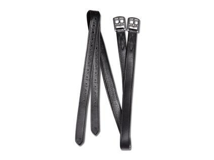 WALDHAUSEN Řemeny třmenové kožené X-Line Soft černé, 130 cm