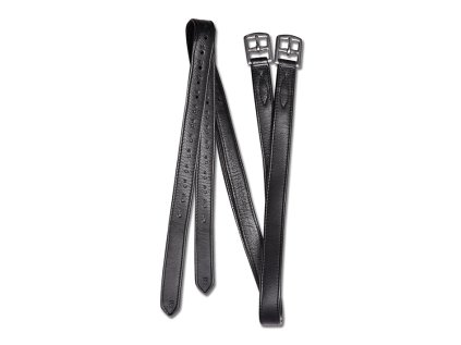 WALDHAUSEN Řemeny třmenové kožené X-Line Soft černé, 120 cm