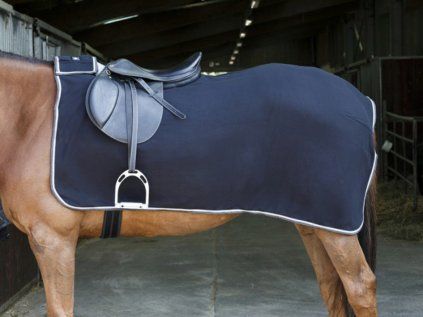 Bederní deka RIDING WORLD fleece - černá 125 cm