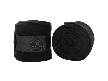 ACAVALLO Bandáže soft fleece - černé