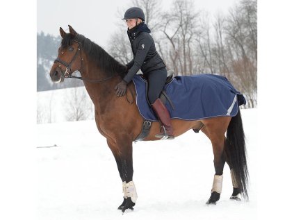 Bederní deka BUCAS nepromokavá, modrá, 135 cm