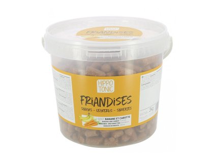 HIPPOTONIC Pamlsky pro koně banán a mrkev, 3 kg