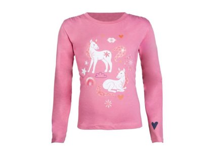 Tričko s dlouhým rukávem HKM Pony Dream dětské - růžové, vel. 112/128