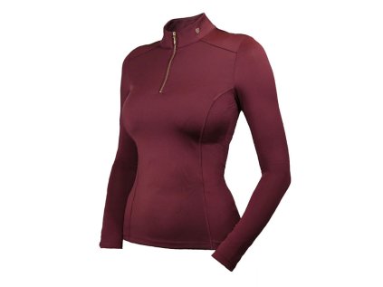 Tričko EQUESTRIAN STOCKHOLM Essential Mesh Top New Maroon, vel. L