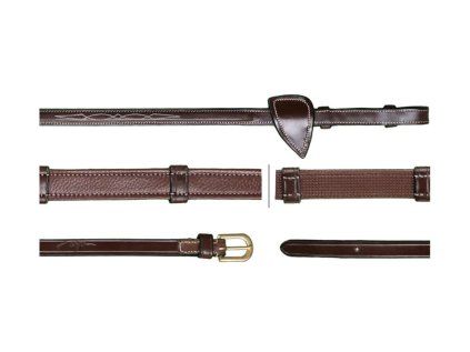 Kožené otěže DYON Hunter 5/8"  - hnědé PONY