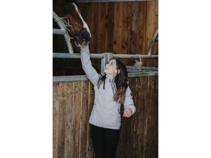 EQUITHEME Bunda dětská prošívaná Lara, šedá, věk 8